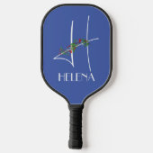 Girly boho waterverf initiaal H Pickleball Paddle (Achterkant)