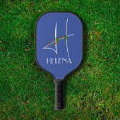 Girly boho waterverf initiaal H Pickleball Paddle