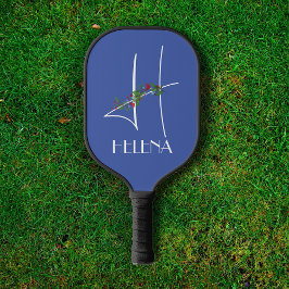 Girly boho waterverf initiaal H Pickleball Paddle