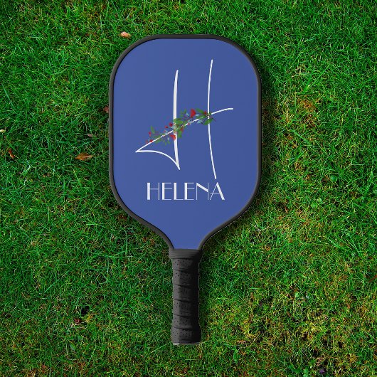 Girly boho waterverf initiaal H Pickleball Paddle