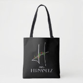 Girly boho waterverf initiaal H Tote Bag (Voorkant)