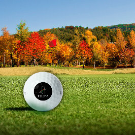 Girly boho waterverf initiaal H zwart Golfballen