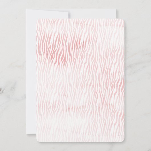 Girly Bourgogne Roze Waterverf Bloemen Dierenprint Kaart (Achterkant)