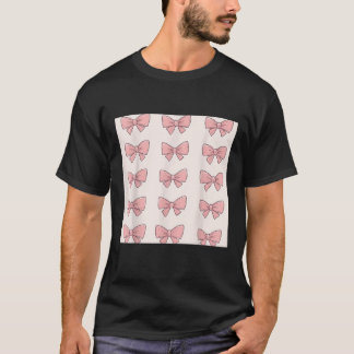 Girly Bow in Waterverf coquette Esthetische Roze B T-shirt