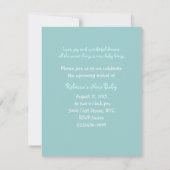 girly bows tedy beer babydoucheuitnodigingen kaart (Achterkant)