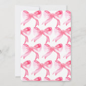 Girly Bows voor geloften lint roze Vrijgezellenfee Kaart (Achterkant)