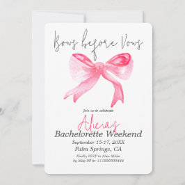 Girly Bows voor geloften roze vrijgezellenfeest Kaart