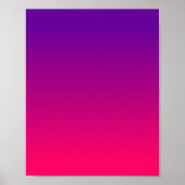 Girly Bright Pink en Paarse Ombre Poster (Voorkant)