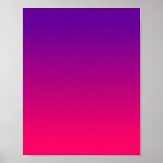 Girly Bright Pink en Paarse Ombre Poster (Voorkant)