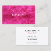 Girly Bright Pink Feather Sexy Visitekaartje (Voorkant / Achterkant)