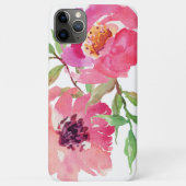 Girly Bright Pink Waterverf Floral Pattern Case-Mate iPhone Case (Achterkant)