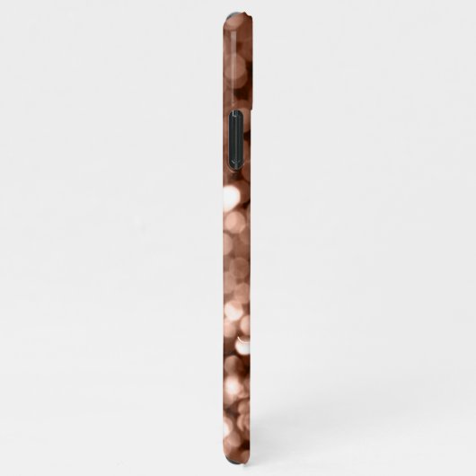 Girly Brown Glittery Monogram iPhone Hoesje (Rechterkant)