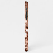 Girly Brown Glittery Monogram Letter iPhone Hoesje (Linkerkant)