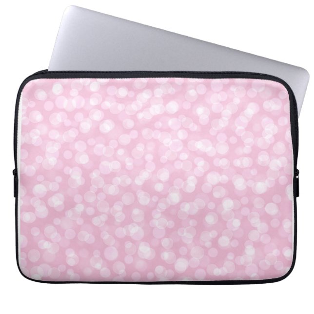 GIRLY BUBBLES PINKEN LAPTOP SLEEVE (Voorkant)