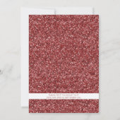 Girly Burgundy Glitter Sparkle Quinceanera Kaart (Achterkant)