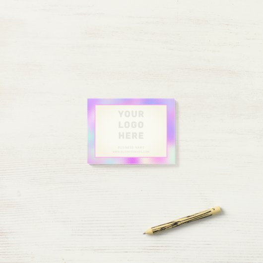 Girly Business Logo Here Branded Post-it® Notes (Op bureau)