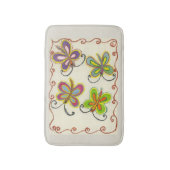Girly Butterfly Bath Mats Badmat (Voorkant Verticaal)
