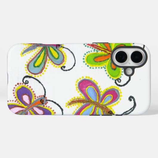 Girly Butterfly Case-Mate iPhone Case (Achterkant (horizontaal))