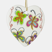 Girly Butterfly Keramisch Ornament (Rechts)