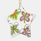 Girly Butterfly Keramisch Ornament (Links)