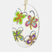 Girly Butterfly Keramisch Ornament (Links)