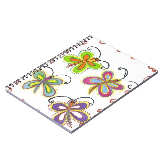 Girly Butterfly Notitieboek (Linkerzijde)