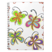 Girly Butterfly Notitieboek (Voorkant)
