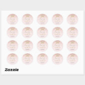 Girly Butterfly Pastel Pink Gold Lash Cleanser Ronde Sticker (Vel)