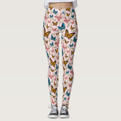 Girly Butterfly Pattern Leggings (Voorkant)
