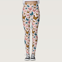 Girly Butterfly Pattern Leggings