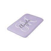 Girly Calligraphy Monogram Bleek Lavender Badmat (Gekanteld)