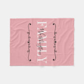 Girly Calligraphy words Name pink blush red Fleece Deken (Voorkant (Horizontaal))