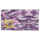 Girly Camouflage Pinks Monogram in Geel | Kussensloop (Voorkant-Links)