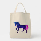 Girly Celestial Blue Pink & Paars Custom Unicorn Tote Bag (Achterkant)