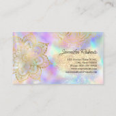 Girly Celestial Goud Mandala Yoga Instructeur Flor Visitekaartje (Achterkant)