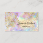 Girly Celestial Goud Mandala Yoga Instructeur Flor Visitekaartje (Voorkant)