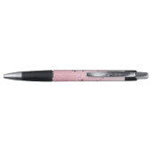 Girly Cherry Blossom Pink Glitter Monogram Pen (Achterkant)