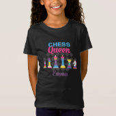 Girly Chess Queen Colorful Personalized T-shirt (Voorkant)