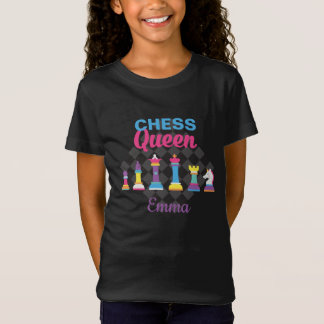 Girly Chess Queen Colorful Personalized T-shirt