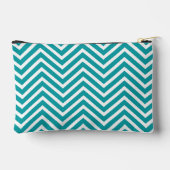Girly Chevron Pattern met monogram - Roze Blauwgro Etui (Achterkant)