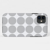 Girly Chic Accessory Treat Silver Polka Dots Case-Mate iPhone Case (Achterkant (horizontaal))