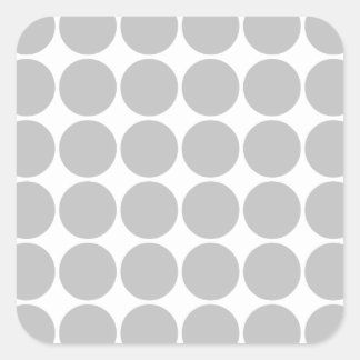 Girly Chic Accessory Treat Silver Polka Dots Vierkante Sticker