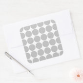 Girly Chic Accessory Treat Silver Polka Dots Vierkante Sticker (Envelop)