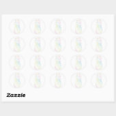 Girly Chic Ananas Ombre Rainbow Envelope Seal Ronde Sticker (Vel)