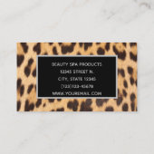 girly chic beauty kapsalon SPA luipaardprint Visitekaartje (Achterkant)