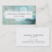 Girly Chic blue Bokeh Glitter Mode & Beauty Visitekaartje (Voorkant / Achterkant)