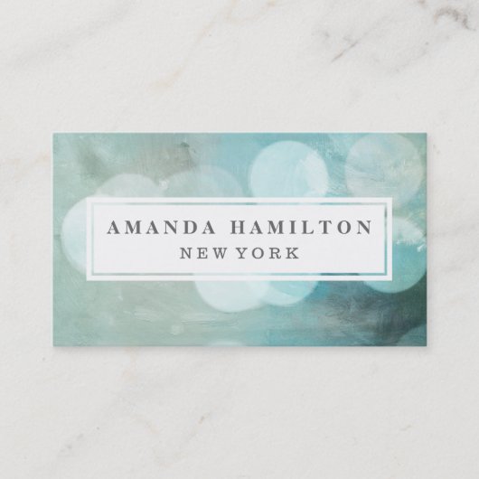 Girly Chic blue Bokeh Glitter Mode & Beauty Visitekaartje (Voorkant)