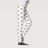 Girly Chic Faux Gold Glitter Lips Patroon Leggings (Rechts)
