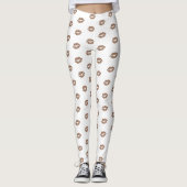 Girly Chic Faux Gold Glitter Lips Patroon Leggings (Voorkant)