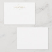 Girly Chic Geel Goud 2 Script Monorgram Notitiekaartje (Voorkant / Achterkant)
